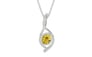 Sterling Silver Ceylon Yellow Sapphire Pendant Rare Quality (P1)