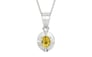 Sterling Silver Ceylon Yellow Sapphire Pendant Rare Quality (P11)
