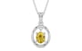 Sterling Silver Ceylon Yellow Sapphire Pendant Rare Quality (P2)