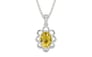 Sterling Silver Ceylon Yellow Sapphire Pendant Rare Quality (P3)