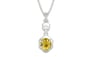 Sterling Silver Ceylon Yellow Sapphire Pendant Rare Quality (P6)