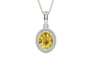 Sterling Silver Ceylon Yellow Sapphire Pendant Rare Quality (P7)