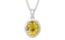 Sterling Silver Ceylon Yellow Sapphire Pendant Rare Quality (P8)