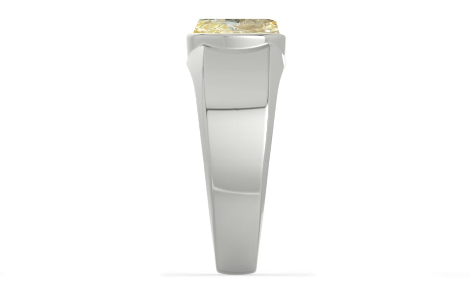 Sterling Silver Ceylon Yellow Sapphire Ring Fine Quality (R10)