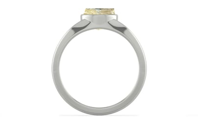 Sterling Silver Ceylon Yellow Sapphire Ring Fine Quality (R10)