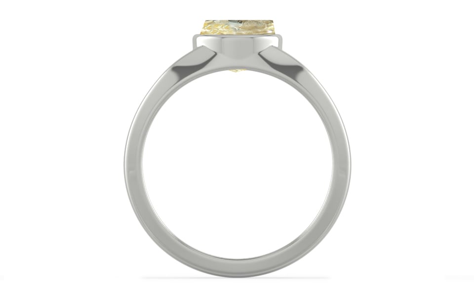 Sterling Silver Ceylon Yellow Sapphire Ring Fine Quality (R10)