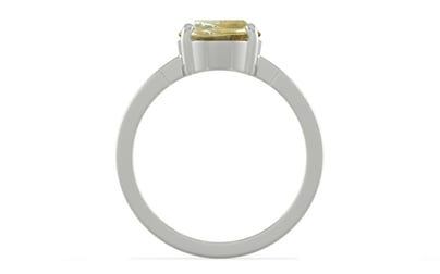 Sterling Silver Ceylon Yellow Sapphire Ring Fine Quality (R8)