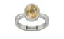 Sterling Silver Ceylon Yellow Sapphire Ring Fine Quality (R9)