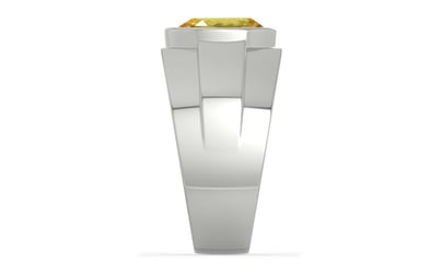 Sterling Silver Ceylon Yellow Sapphire Ring Limited Quality (R1)