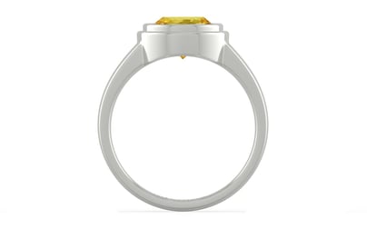 Sterling Silver Ceylon Yellow Sapphire Ring Limited Quality (R3)