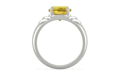 Sterling Silver Ceylon Yellow Sapphire Ring Limited Quality (R4)