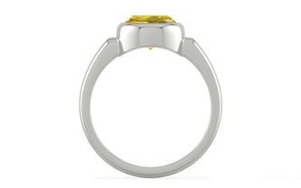 Sterling Silver Ceylon Yellow Sapphire Ring Limited Quality (R6)