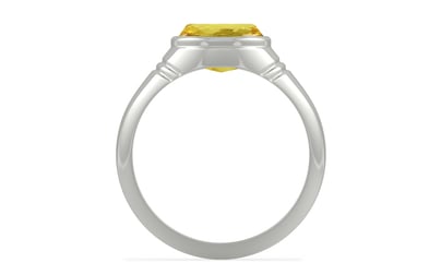 Sterling Silver Ceylon Yellow Sapphire Ring Limited Quality (R7)