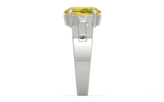 Sterling Silver Ceylon Yellow Sapphire Ring Limited Quality (R8)