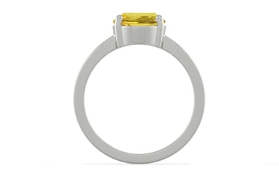 Sterling Silver Ceylon Yellow Sapphire Ring Limited Quality (R8)
