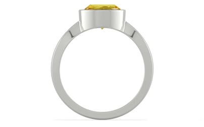 Sterling Silver Ceylon Yellow Sapphire Ring Limited Quality (R9)