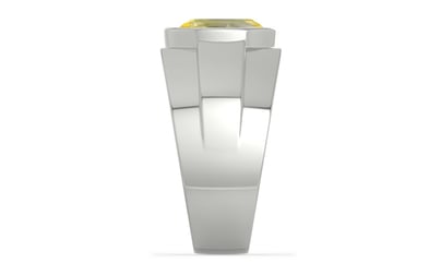 Sterling Silver Ceylon Yellow Sapphire Ring Prime Quality (R1)