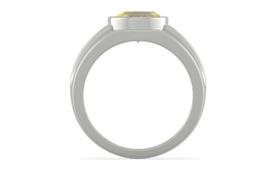 Sterling Silver Ceylon Yellow Sapphire Ring Prime Quality (R1)