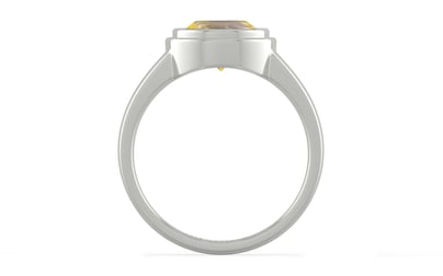 Sterling Silver Ceylon Yellow Sapphire Ring Prime Quality (R3)