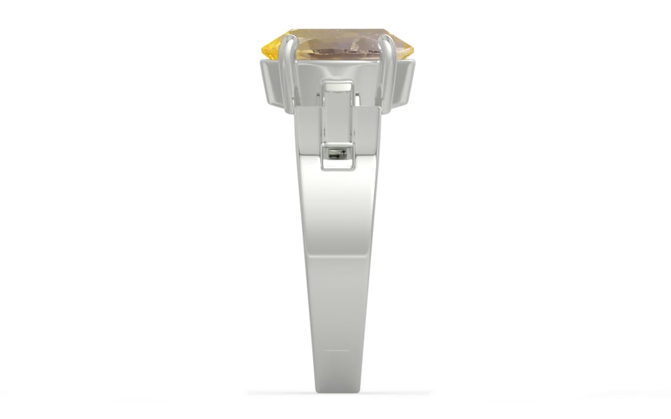 Sterling Silver Ceylon Yellow Sapphire Ring Prime Quality (R8)