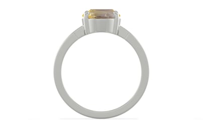 Sterling Silver Ceylon Yellow Sapphire Ring Prime Quality (R8)