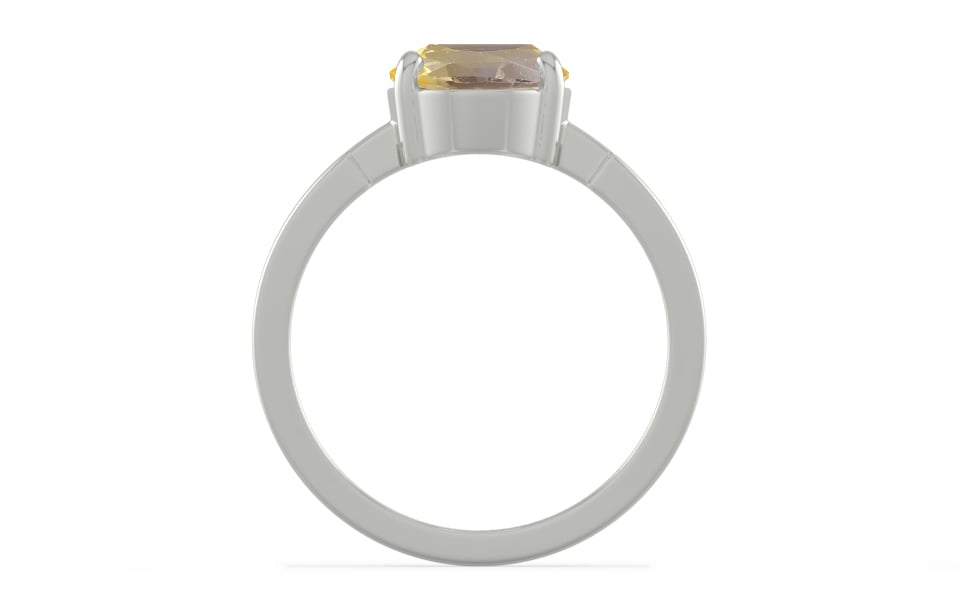 Sterling Silver Ceylon Yellow Sapphire Ring Prime Quality (R8)