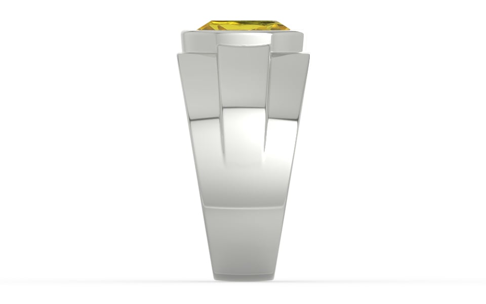 Sterling Silver Ceylon Yellow Sapphire Ring Rare Quality (R1)