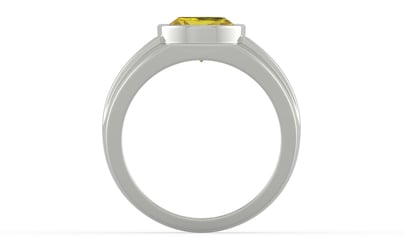 Sterling Silver Ceylon Yellow Sapphire Ring Rare Quality (R1)