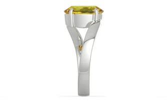 Sterling Silver Ceylon Yellow Sapphire Ring Rare Quality (R2)