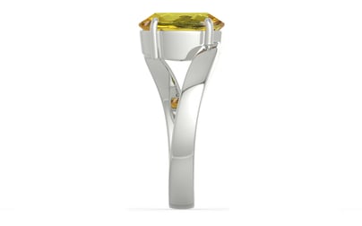 Sterling Silver Ceylon Yellow Sapphire Ring Rare Quality (R2)