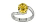 Sterling Silver Ceylon Yellow Sapphire Ring Rare Quality (R2)
