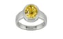 Sterling Silver Ceylon Yellow Sapphire Ring Rare Quality (R3)