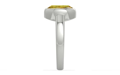 Sterling Silver Ceylon Yellow Sapphire Ring Rare Quality (R6)