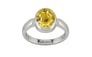 Sterling Silver Ceylon Yellow Sapphire Ring Rare Quality (R6)