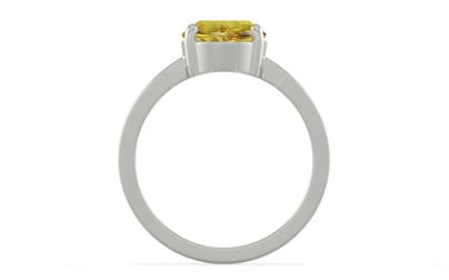 Sterling Silver Ceylon Yellow Sapphire Ring Rare Quality (R8)