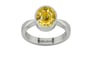 Sterling Silver Ceylon Yellow Sapphire Ring Rare Quality (R9)