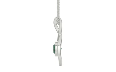 Sterling Silver Emerald Pendant Fine Quality (P1)