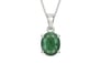 Sterling Silver Emerald Pendant Fine Quality (P10)