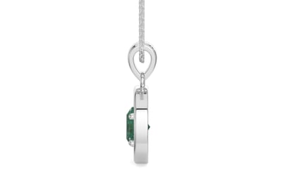 Sterling Silver Emerald Pendant Fine Quality (P2)