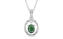 Sterling Silver Emerald Pendant Fine Quality (P2)