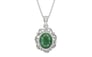 Sterling Silver Emerald Pendant Fine Quality (P5)