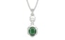Sterling Silver Emerald Pendant Fine Quality (P6)