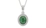 Sterling Silver Emerald Pendant Fine Quality (P7)