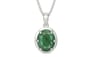 Sterling Silver Emerald Pendant Fine Quality (P8)