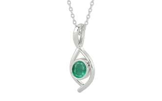 Sterling Silver Emerald Pendant Limited Quality (P1)