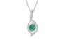 Sterling Silver Emerald Pendant Limited Quality (P1)