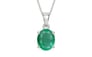 Sterling Silver Emerald Pendant Limited Quality (P10)