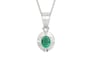 Sterling Silver Emerald Pendant Limited Quality (P11)