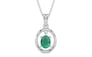 Sterling Silver Emerald Pendant Limited Quality (P2)