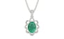 Sterling Silver Emerald Pendant Limited Quality (P3)